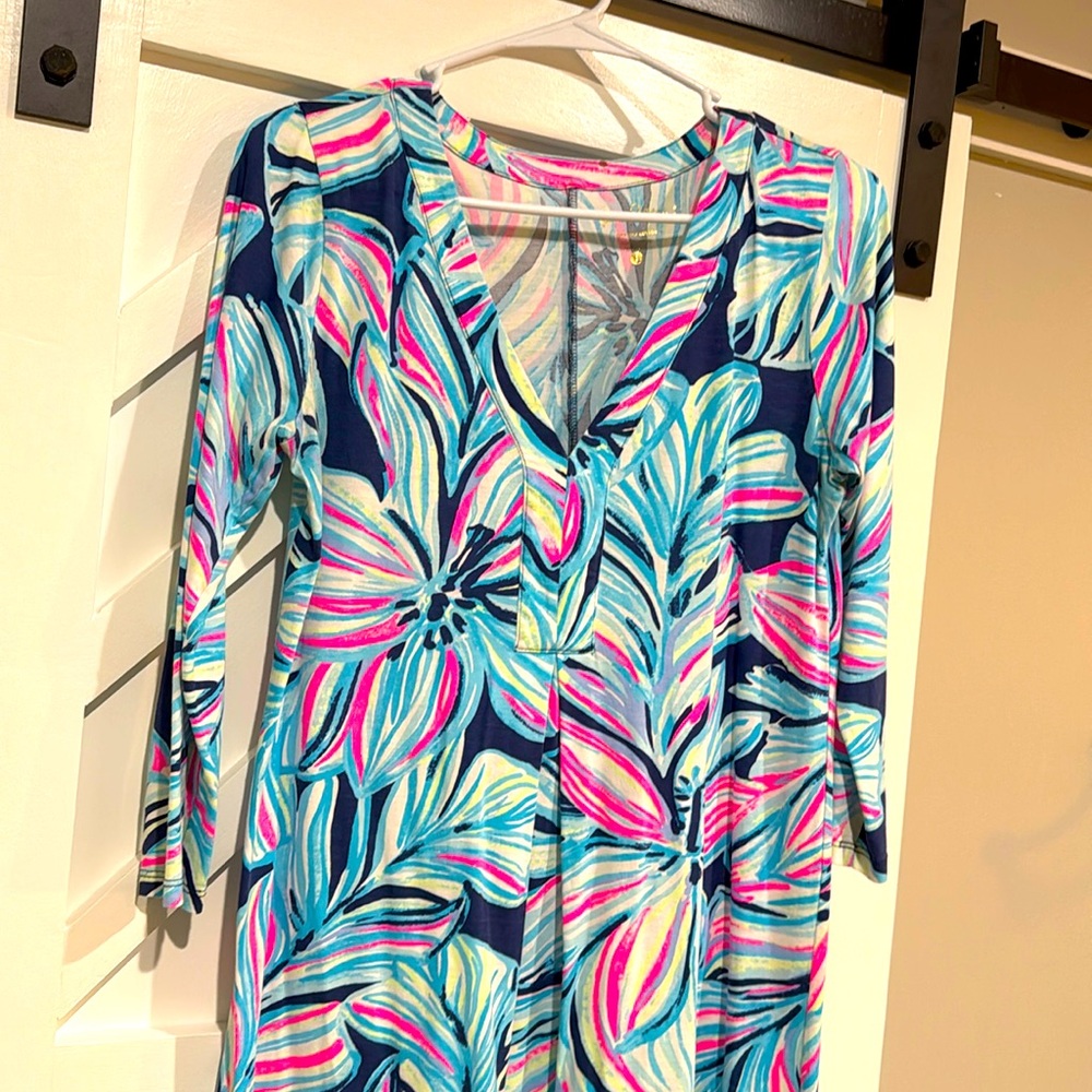 Lilly Pulitzer Women’s Amina‎ Dress High Tide Dance Lady Size Small
